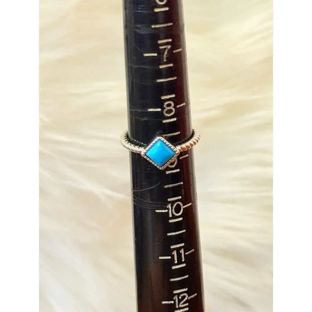 Rope Band‎ Turquoise Ring